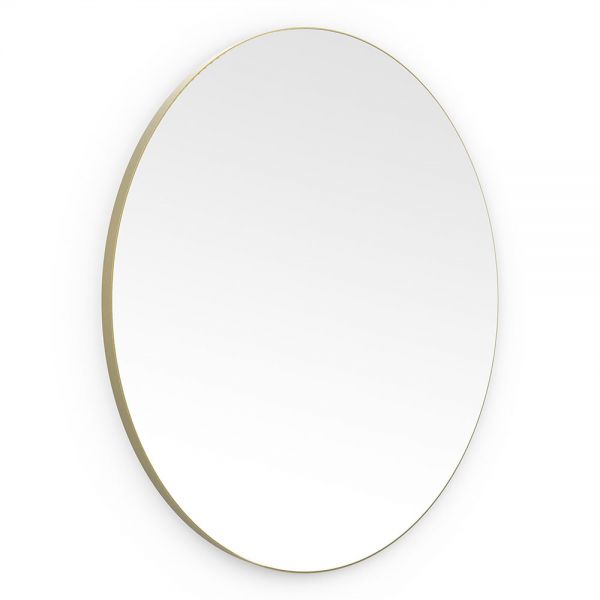 Origins Living Oslo Round 800 x 800 Brushed Brass Bathroom Mirror
