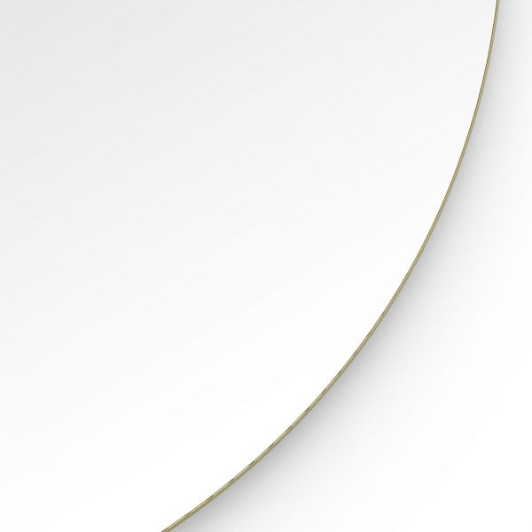 Origins Living Oslo Round 800 x 800 Brushed Brass Bathroom Mirror #4
