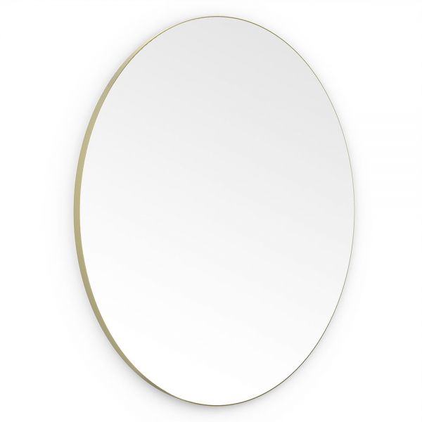 Origins Living Oslo Round 1000 x 1000 Brushed Brass Bathroom Mirror