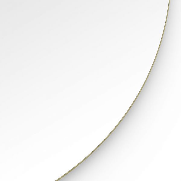 Origins Living Oslo Round 1000 x 1000 Brushed Brass Bathroom Mirror #4