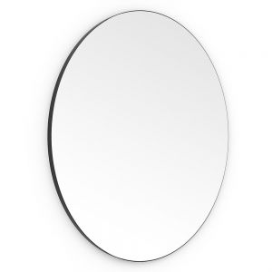Origins Living Oslo Round 1000 x 1000 Matt Black Bathroom Mirror