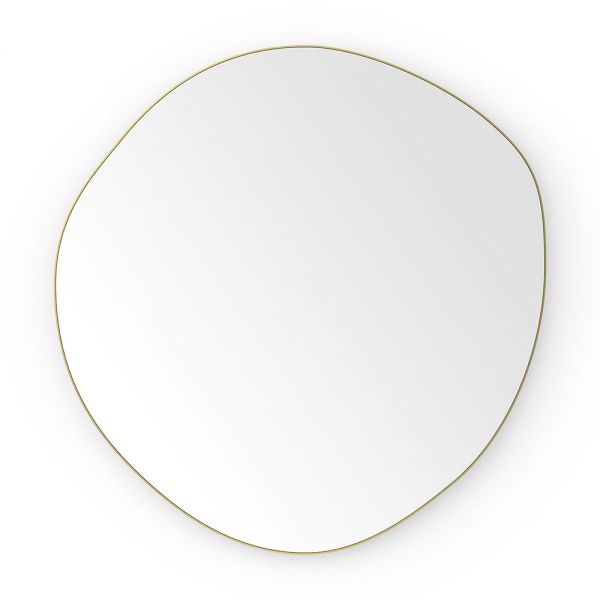 Origins Living Oslo Organic 600 x 580 Brushed Brass Bathroom Mirror #2