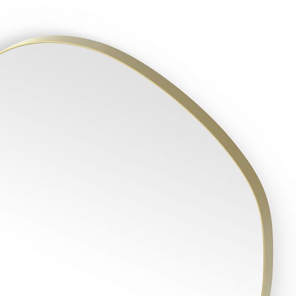 Origins Living Oslo Organic 600 x 580 Brushed Brass Bathroom Mirror #3