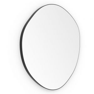 Origins Living Oslo Organic 600 x 580 Matt Black Bathroom Mirror