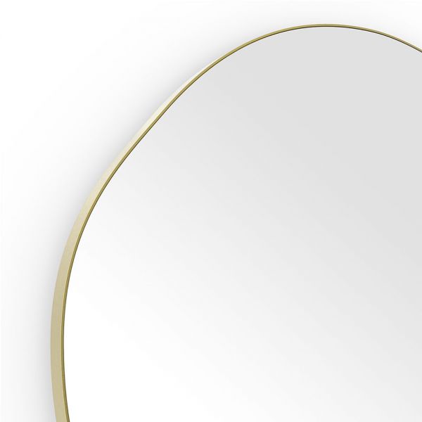 Origins Living Oslo Organic 800 x 773 Brushed Brass Bathroom Mirror #4