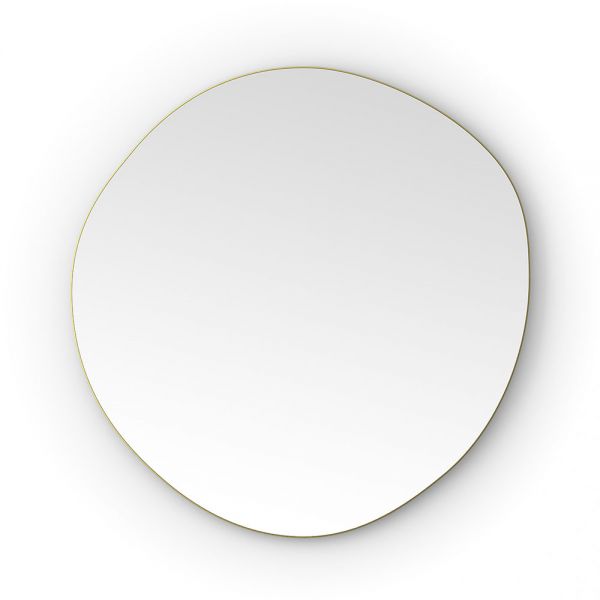 Origins Living Oslo Organic 800 x 773 Brushed Brass Bathroom Mirror #2