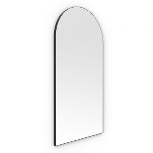 Origins Living Oslo Arch 500 x 1000 Matt Black Bathroom Mirror