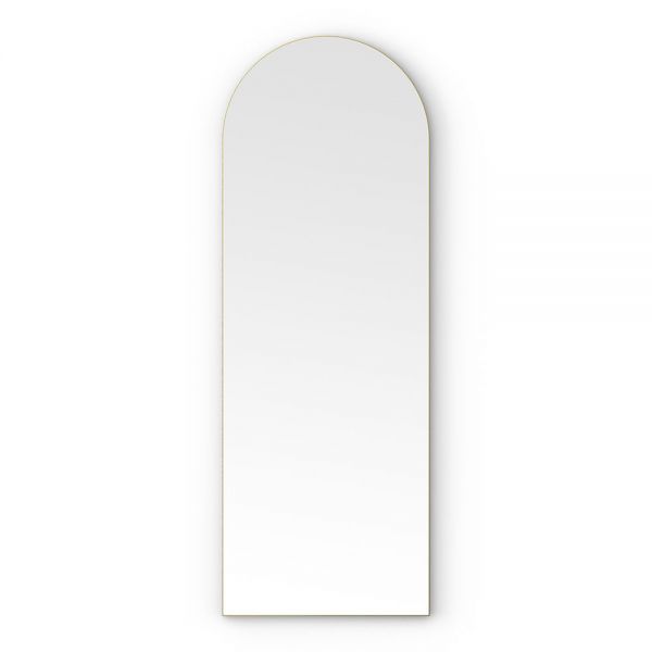 Origins Living Oslo Arch 500 x 1400 Brushed Brass Bathroom Mirror #2