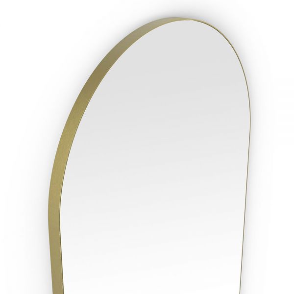 Origins Living Oslo Arch 500 x 1400 Brushed Brass Bathroom Mirror #4