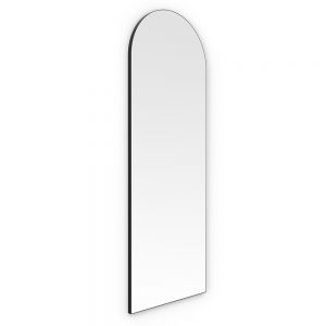 Origins Living Oslo Arch 500 x 1400 Matt Black Bathroom Mirror