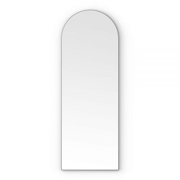 Origins Living Oslo Arch 500 x 1400 Matt Black Bathroom Mirror #2
