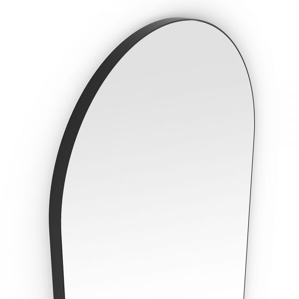 Origins Living Oslo Arch 500 x 1400 Matt Black Bathroom Mirror #3