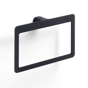 Gedy Pirenei Black Rectangular Towel Ring