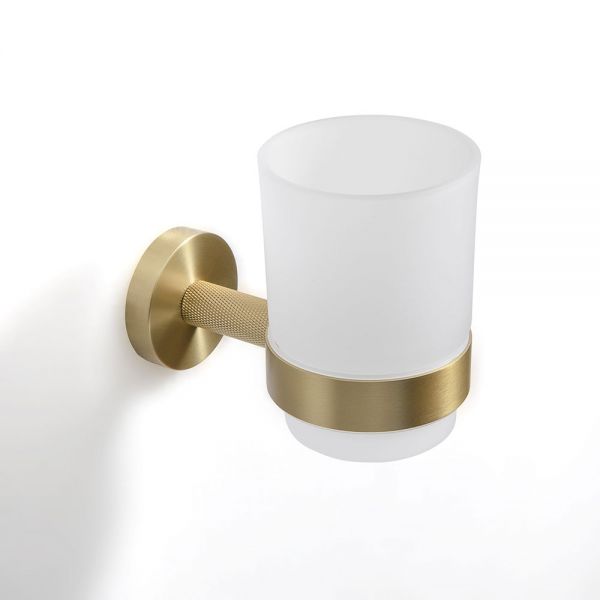 Origins Living Turner Brushed Brass Tumbler Holder