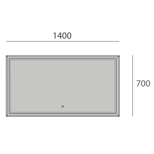 Origins Living Astoria Brushed Bronze 1400 x 700 LED Bathroom Mirror #3