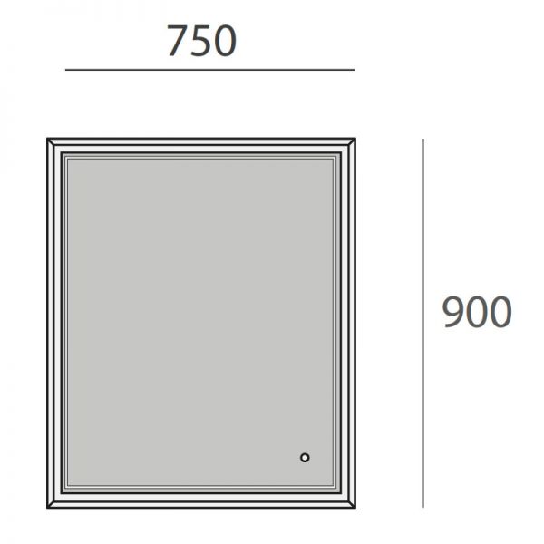 Origins Living Astoria Black 750 x 900 LED Bathroom Mirror #6