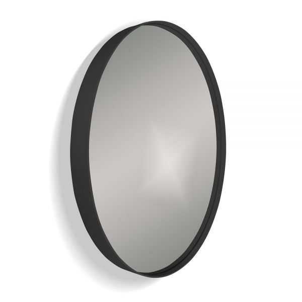 Origins Living City Black 600 x 600 Round Bathroom Mirror