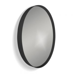 Origins Living City Black 600 x 600 Round Bathroom Mirror