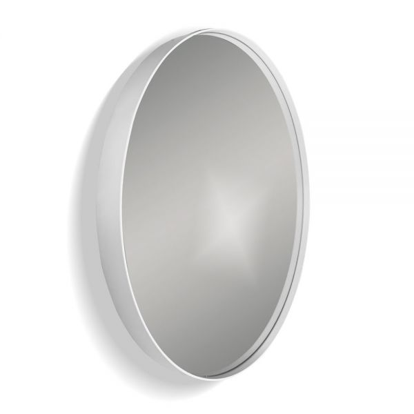 Origins Living City White 600 x 600 Round Bathroom Mirror