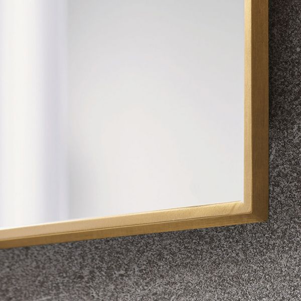 Origins Living Docklands 400 x 700 Brushed Brass Bathroom Mirror #3