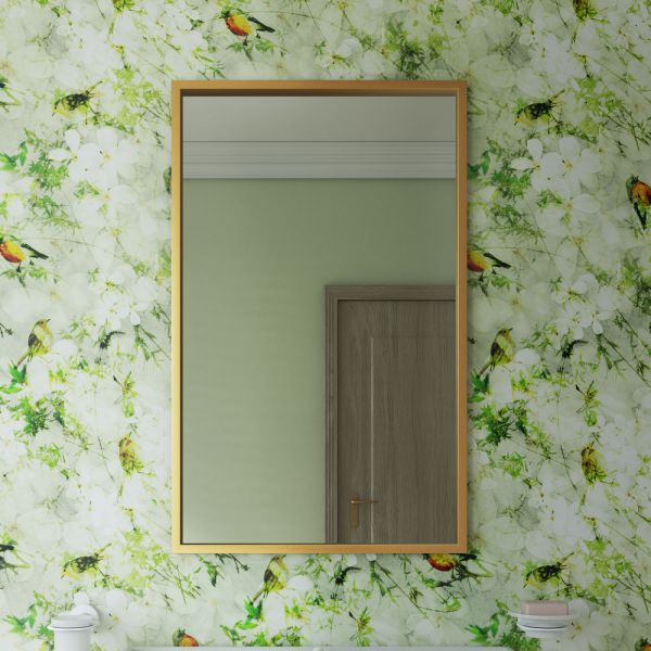 Origins Living Docklands 400 x 700 Brushed Brass Bathroom Mirror #2