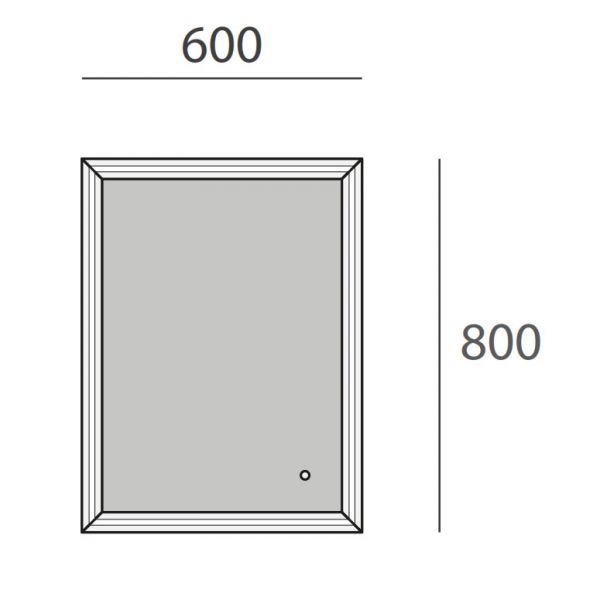 Origins Living Lexington Brushed Bronze 600 x 800 LED Bathroom Mirror #5