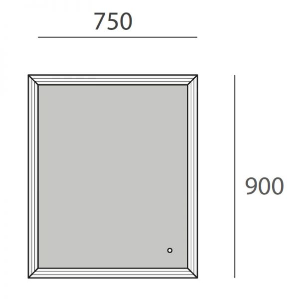Origins Living Lexington Brushed Bronze 750 x 900 LED Bathroom Mirror #5
