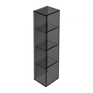Origins Living Pier Black Glass 4 Box Rectangular Shelf