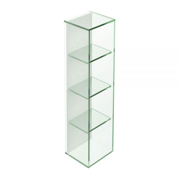 Origins Living Pier Clear Glass 4 Box Rectangular Shelf