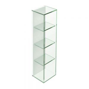 Origins Living Pier Clear Glass 4 Box Rectangular Shelf