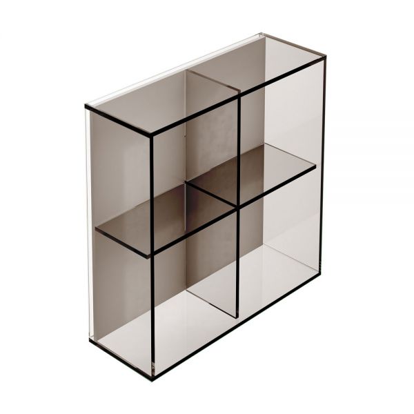Origins Living Pier Bronze Glass 4 Box Square Shelf