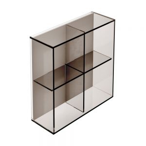 Origins Living Pier Bronze Glass 4 Box Square Shelf