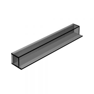 Origins Living Pier Black Glass 500 Rectangular Box Shelf