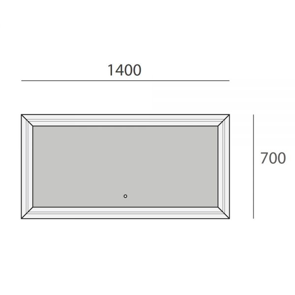 Origins Living Ravenna 1400 x 700 LED Bathroom Mirror #2