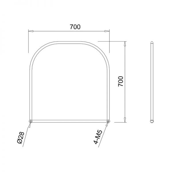 Burlington Traditional 500 x 700 Curved Mirror A38 #2