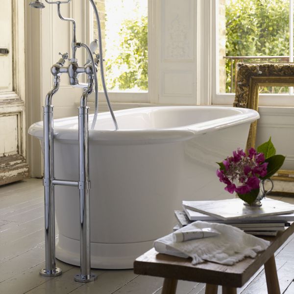 Burlington London 1800 x 850 Round Double Ended Freestanding Bath #5