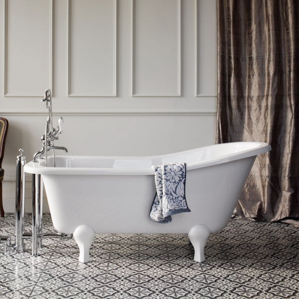 Burlington Buckingham 1500 x 750 Single Ended Slipper Bath #3