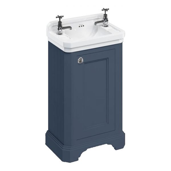 Burlington Edwardian 510 Blue Freestanding Cloakroom Vanity Unit and Basin