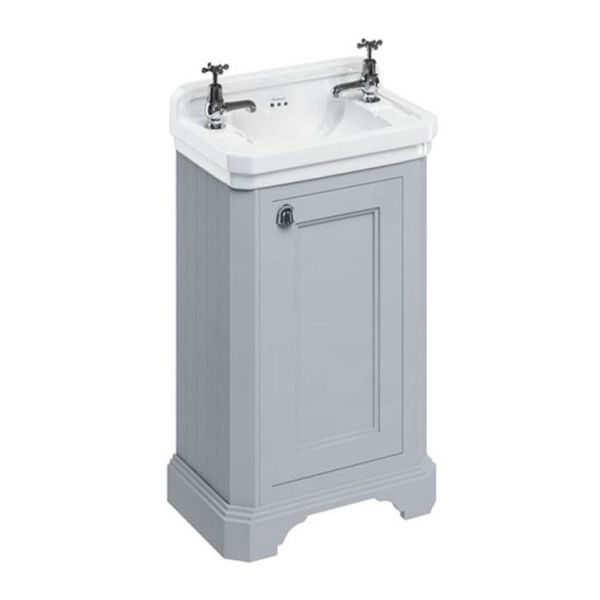 Burlington Edwardian 510 Grey Freestanding Cloakroom Vanity Unit and Basin