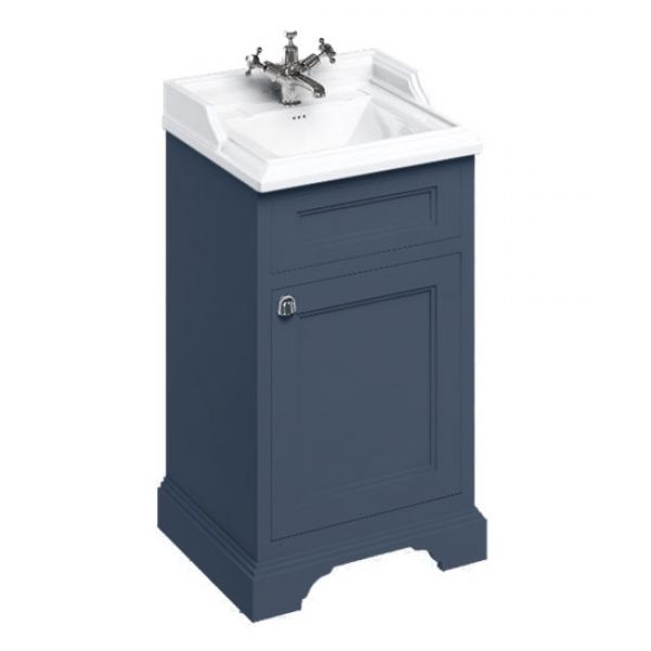 Burlington Classic 510 Blue Freestanding Cloakroom Square Vanity Unit and Basin