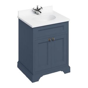 Burlington 650 Blue Freestanding 2 Door Vanity Unit and Minerva Basin