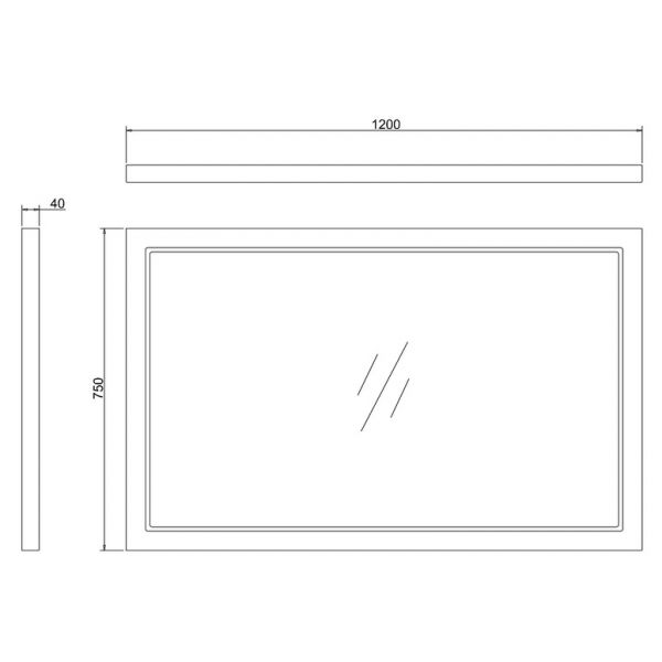 Burlington Grey Traditional Framed Bathroom Mirror 1200  x 750mm #2