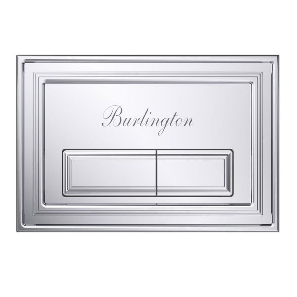 Burlington Traditional Chrome Dual Flush Plate