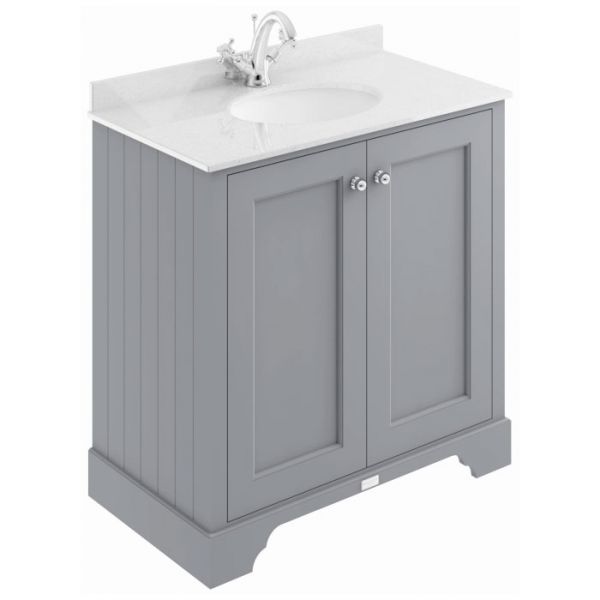Bayswater Plummett Grey 800mm Basin Cabinet BAYF104