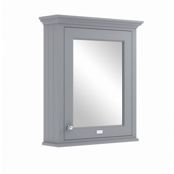 Bayswater Plummett Grey 600mm Wall Hung Mirrored Cabinet
