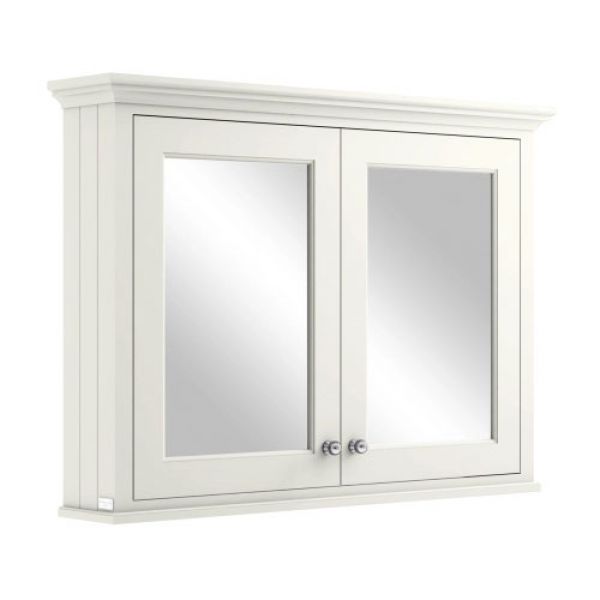 Bayswater Pointing White 1050mm Wall Hung Mirrored Cabinet