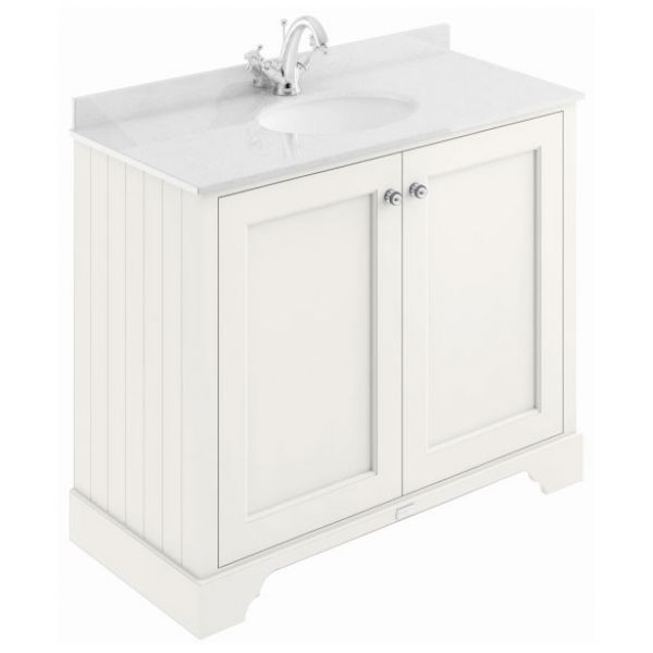 Bayswater Pointing White 1000mm Basin Cabinet BAYF106