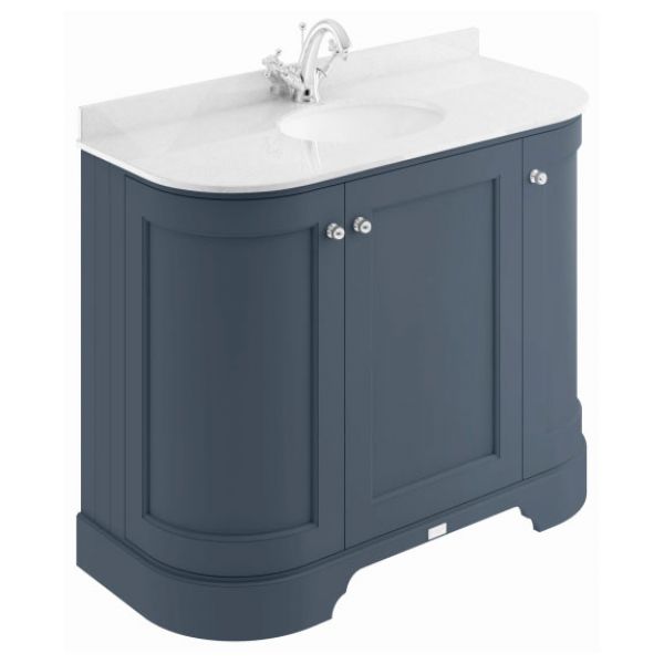 Bayswater Stiffkey Blue 1000mm Curved Basin Cabinet BAYF162