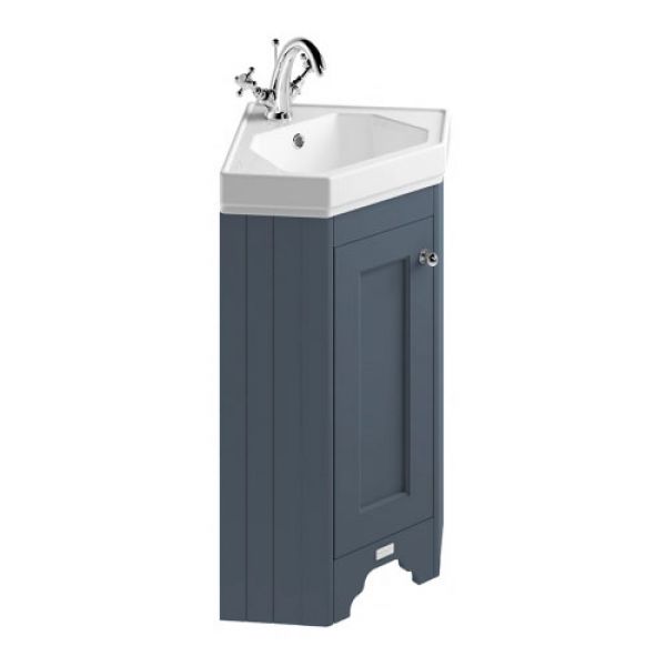 Bayswater Fitzroy Stiffkey Blue Corner Cabinet and Basin