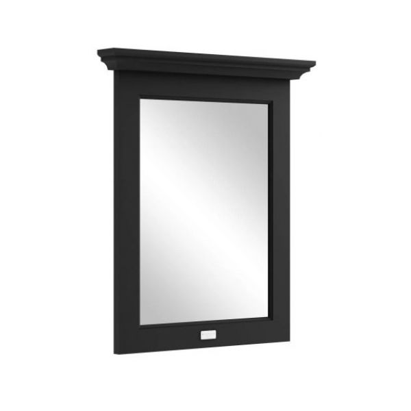 Bayswater Matt Black 700 x 600mm Rectangular Bathroom Mirror BAYF422